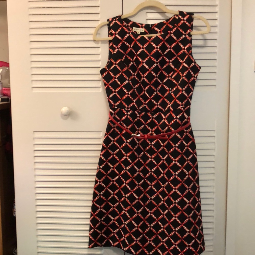 Black and orange dress